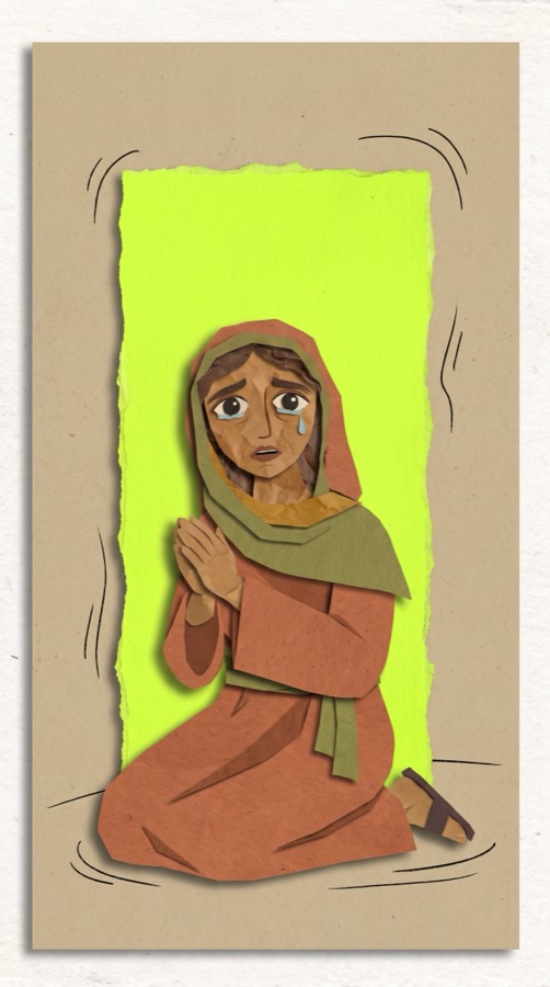 The Faith of Yes Lord, paper collage scene