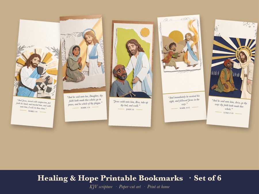 Healing & Hope Printable Bookmarks (6)