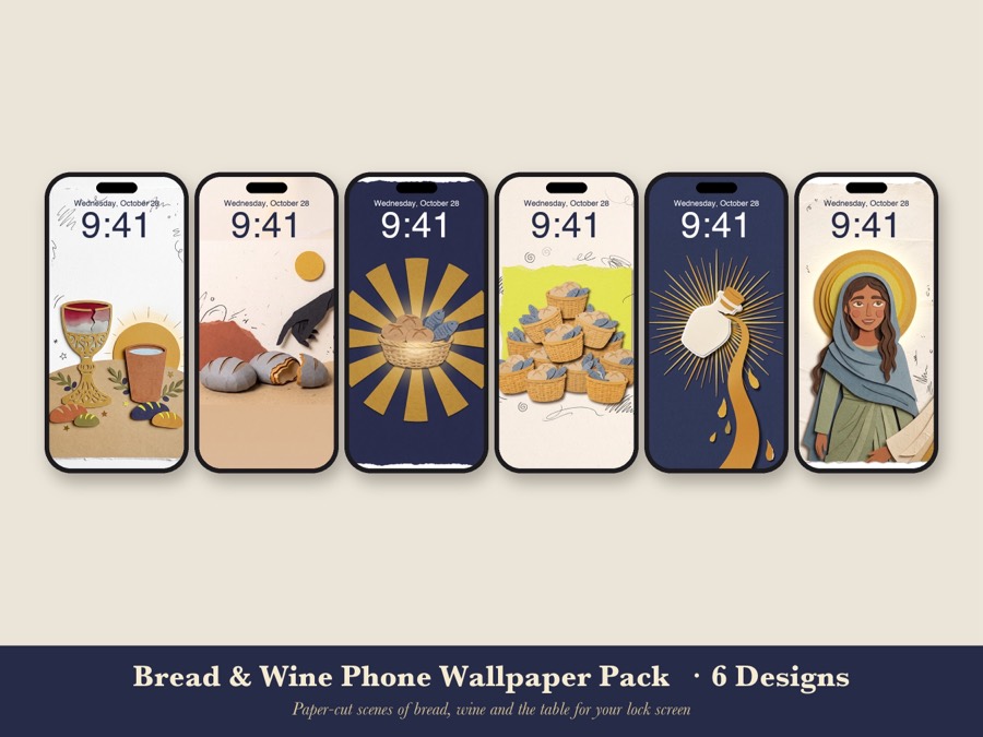 Bread & Wine Phone Wallpaper Pack (6)